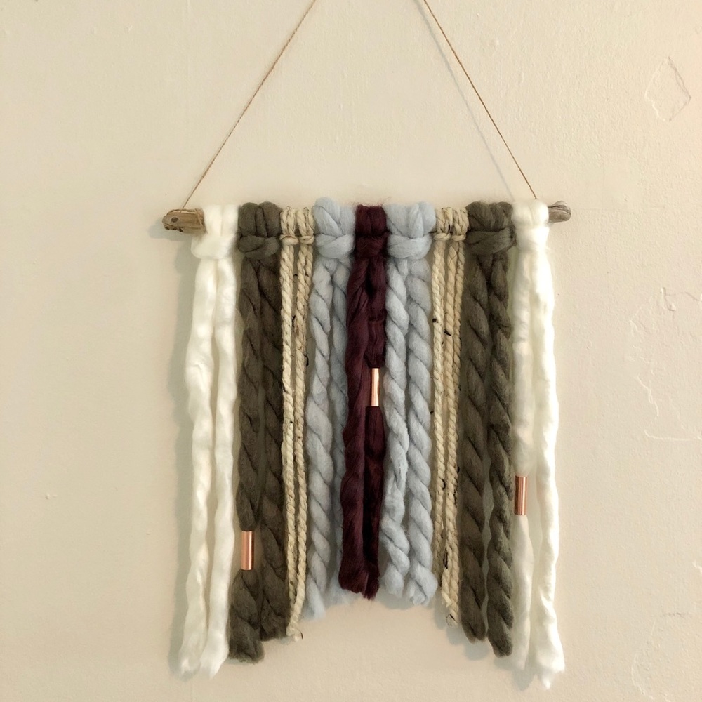 Handmade Roving Wall Hanging - Picture 3 of 4